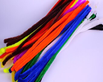 Extra Long Assorted Colossal Pipe Cleaners Pack of 50