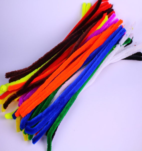 Giant Pipe Cleaners Extra Long Flexible Coloured Assorted Bright Colours  Pack of 50 