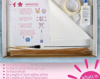 DIY Glow Lantern Kit – Wet Strength Tissue Paper, Willow Sticks.