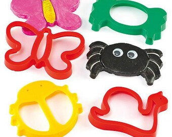 Plastic Bug Dough Cutters, Kids Baking, Set of 4