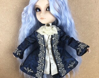 18th century costume "CHARLES" for Taeyang doll, blue and greige