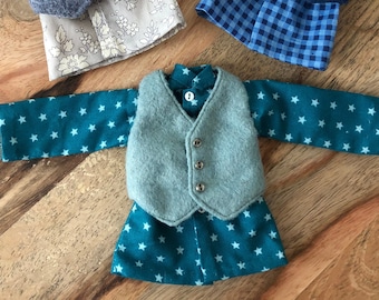 Sets de chemise + gilet grand-père, pour Blythe-boy et Isul, différents coloris