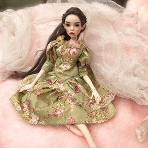 Popovy Sisters pale green floral Marquise dress