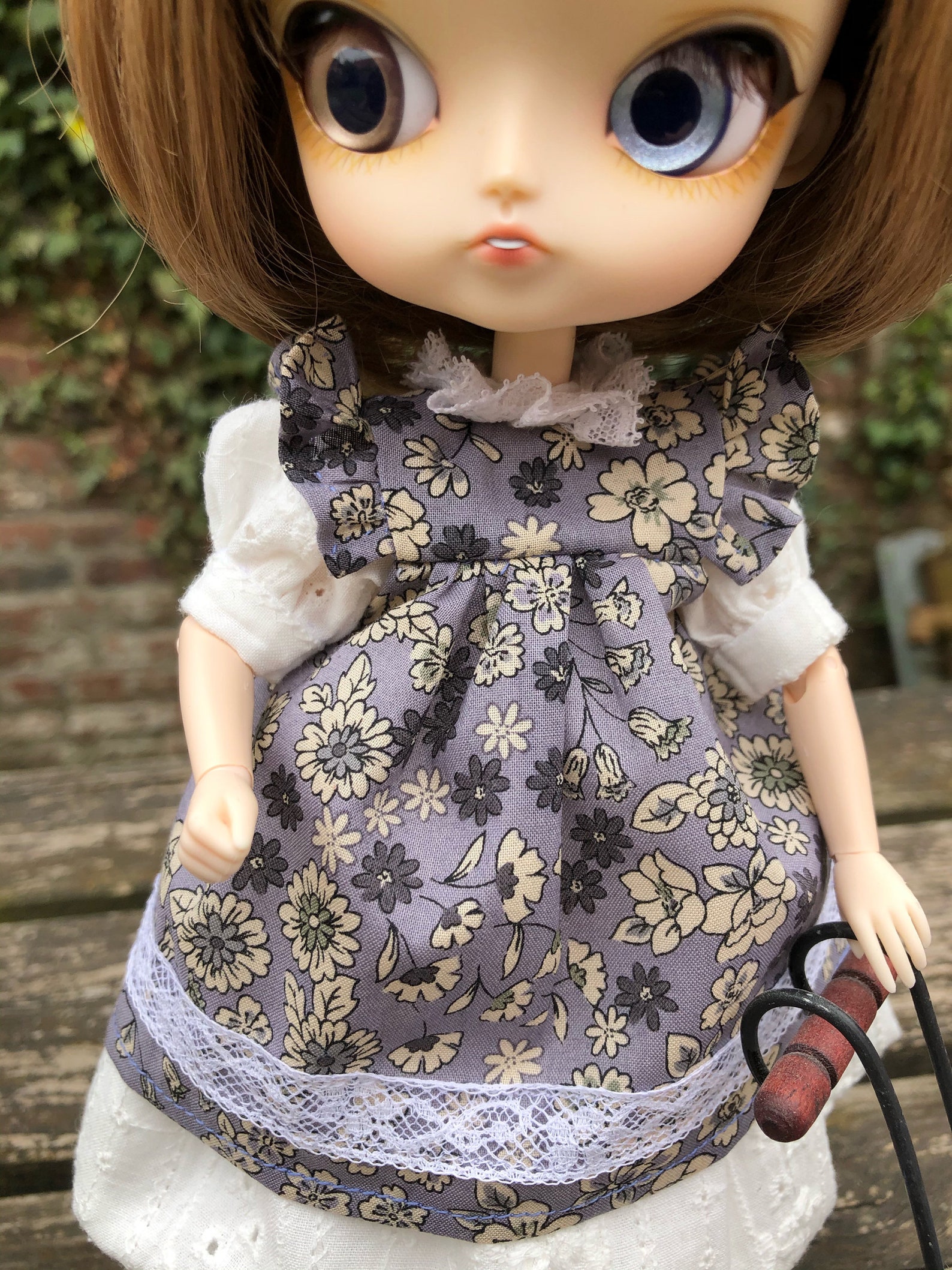 Robe et tablier Camille et Madeleine bleu lavande | Etsy