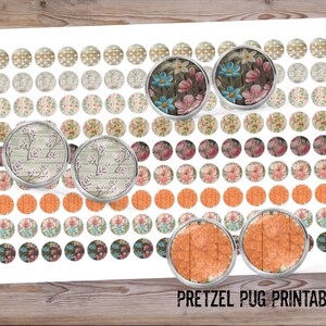 8mm Vintage Floral Bilder / 8mm Bilder / Cabochon Bilder / Ohrring Bilder / SOFORT DOWNLOAD / Digitale Collage / Schmuck Bilder / Floral