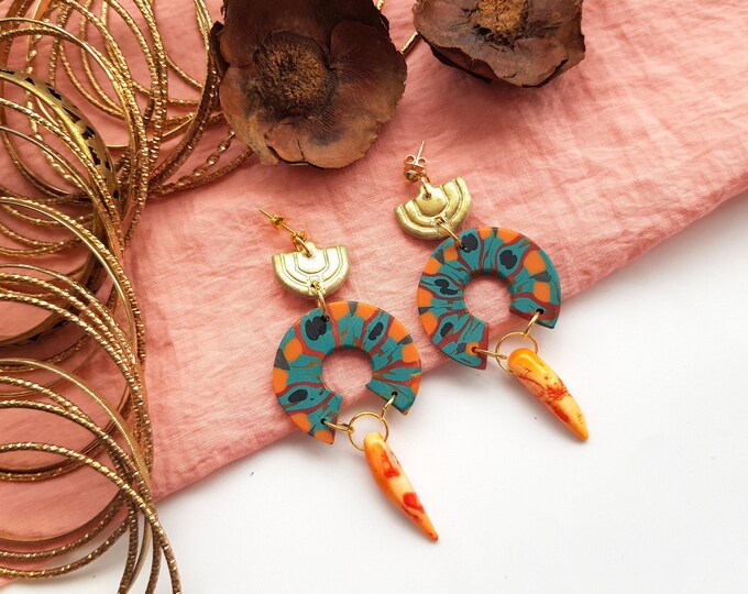 Handmade polymer clay jewellery by EARLAjewellery on Etsy