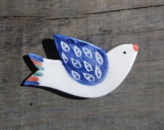 Broche Oiseau en céramique