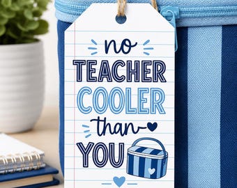 Etiqueta de regalo imprimible "Ningún profesor es más genial que tú" / Etiqueta de agradecimiento para profesores / Descarga instantánea / Etiqueta de regalo genial / Regalo de fin de año para profesores