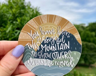Bible Verse Stickers, Bible Verse Stickers Waterproof, Move Mountains Sticker, Christian Stickers for Hydroflask, Faith Can Move Mountains