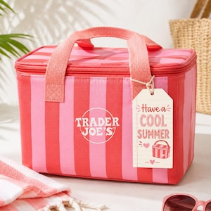 Utskrivbara presentetiketter för en cool sommar, rosa kyletikett, present till elev vid skolavslutning, sommaretiketter för lärare, minikylväskor för Trader Joe's