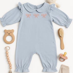 Embroidered Sweatshirt Bubble Romper, Baby Bubble Sweatshirt, Toddler Bubble, Embroidered Baby Romper, Newborn Coming Home Outfit