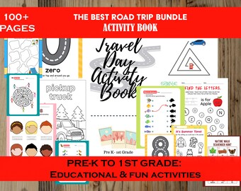 Fun & Educational Printable Activity Busy Book Great for Travel Days for ages 3-6 Pre K- 1st Grade