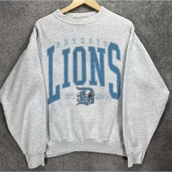 Vintage football sweatshirt, football fan shirt, Detroit football shirt, Detroit Lions game day sweatshirt, and Lions Unisex Tee