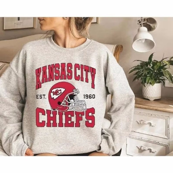 Vintage Kansas City Football Sweatshirt Football sweatshirts, Kansas City sweatshirts, football crewnecks, and football fan gifts