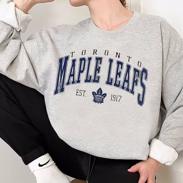 Vintage Sweatshirt, To.ronto Ma.ple Leafs Sweater, Maple Tee, Hockey Sweatshirt, College Sweater, Hockey Fan Shirt, Toronto Hockey Shirt