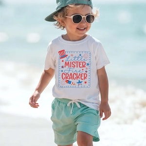Boys 4th of July Toddler Tee, Patriotic Kids T-Shirt, Independence Day Shirt, Red White Blue Children&#39;s Top, Cute Festive Baby Outfit