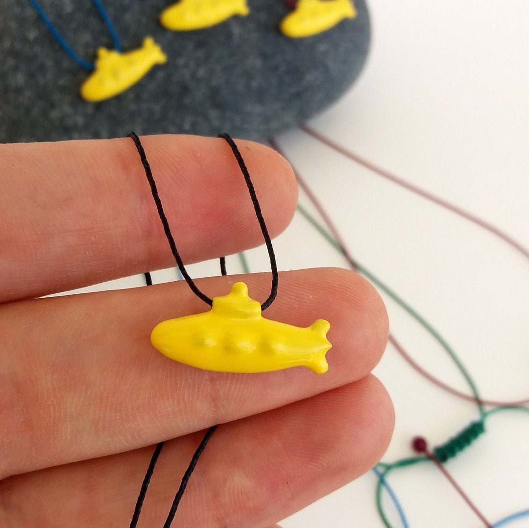 Sea Lover Necklace Yellow Submarine Pendant Scuba Diving Gift