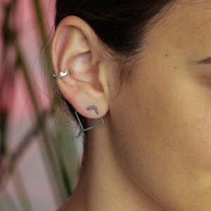 Crown Ear Cuff - Cuff Earring - Sterling Silver Earring - Gold Platted Earing - Wrap Earring - Spike Earrings - Non pierced earrings