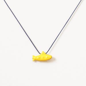 Submarine Pendant • Yellow Sea Boat Underwater Jewelry Lover Gift • Tropical & Exotic Girl Necklace • Sailor Sea Inspired Gift • Sterling