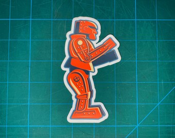 Rock 'em Sock 'em Robots vinyl sticker (red)