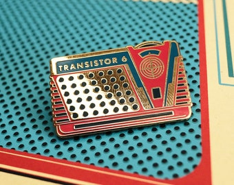 Transistor Radio enamel pin