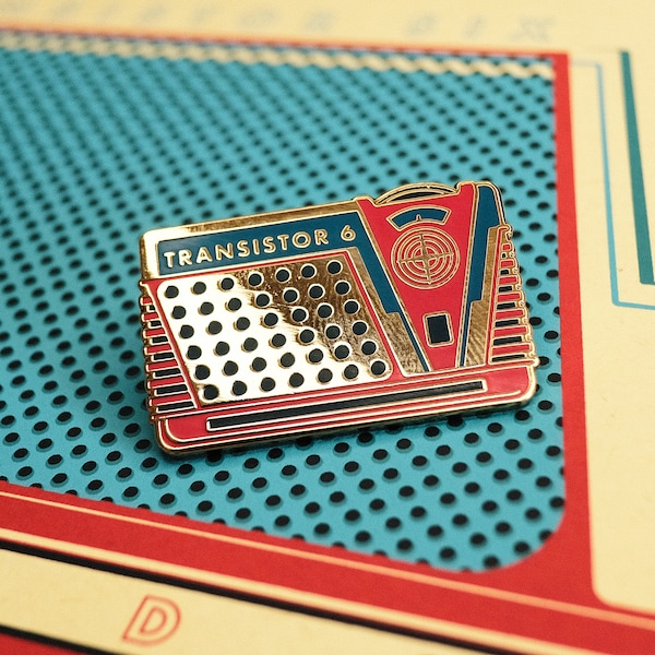 Transistor Radio enamel pin