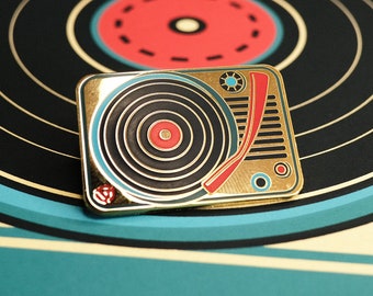 Record Player enamel pin