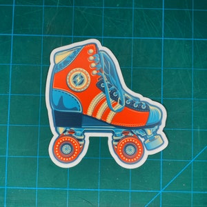 Rollerskate vinyl sticker
