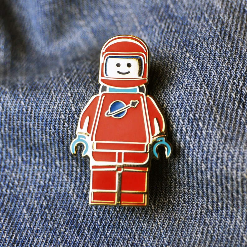 The Golden Age Lego Man Hard Enamel Pin | Etsy
