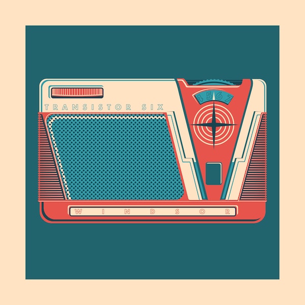 Transistor Radio screenprint