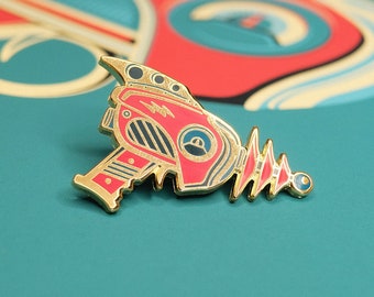 Raygun enamel pin