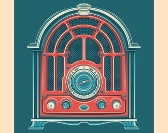 Cathedral Radio screenprint