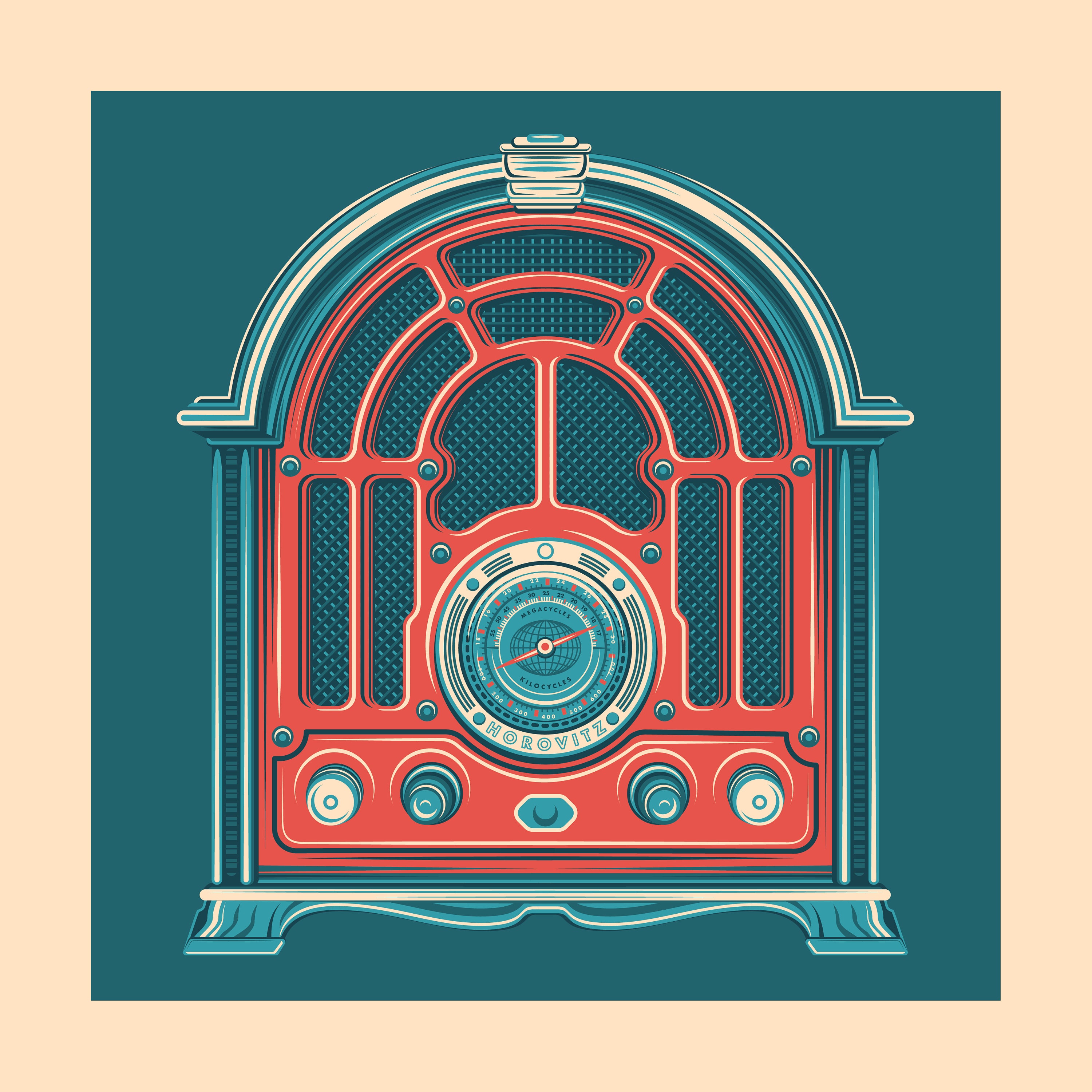 Cathedral Radio screenprint