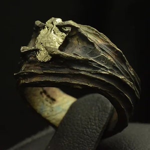 Into The Fire Jewelry - Eye of the Gods - Gold Nugget • .925 Sterling Silver • Ring • everyday ring • #85etsy