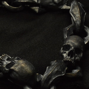 Skull Bracelet - Into The Fire Jewelry -  Skull Bracelet 3 skull Version handmade jewelry .925 etsy #93