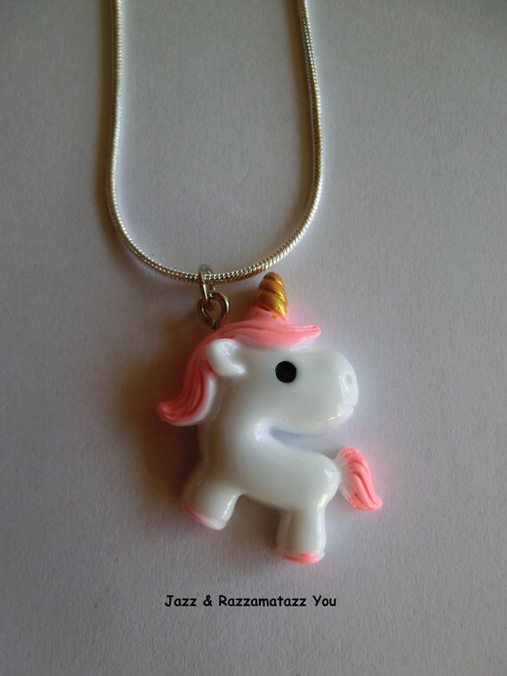 Handcrafted Pink Unicorn Necklace