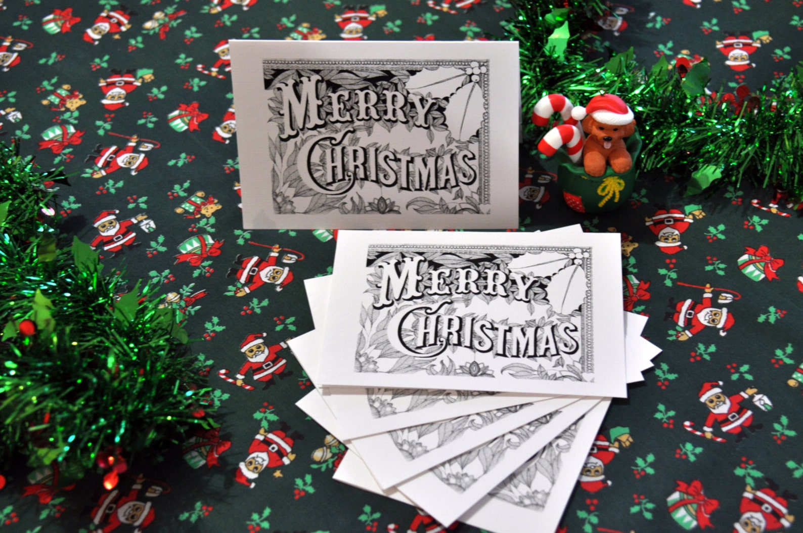 Traditional Christmas Cards Original Design Pack of Six - Etsy