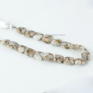 Copper Calcite Beads, Copper Calcite Center Drilled 12mm Cushion Beads, Wholesale Gemstone Beads, 4 Inches Strand - 8 pcs