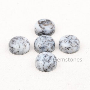 Dendritic Agate Natural Gemstone Loose Cabochon Round 12x12 AAA Grade 5 Pcs. image 1