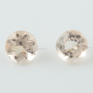 2.91 Ct Natural Morganite Size 7.5x7.5 mm Round Shape Gemstone -Excellent Cut Natural Morganite Gemstones -Wholesale Loose Morganite -2 Pcs