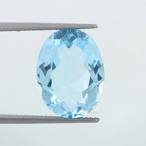 10.22 Ct Rare Sky Blue Topaz 12x16mm Genuine Oval Shape Gemstone- Oval Cut Sky Topaz- Excellent Cut Sky Topaz Gemstone-Loose Blue Stone-1Pcs