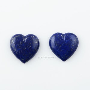 Lapis Lazuli 10-20 mm Heart Shaped Cabochon Gemstones -Wholesale Lapis Heart Shaped Stones Suppliers For Jewelry Making-Lapis Gemstones-2pcs