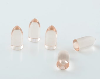 Bullet Shape Gemstone- Morganite Quartz 8x16 mm - Bullet Shape - Smooth Cut Bullet Gemstone For Jewelry Making-Wholesale Gemstones- 5 Pcs