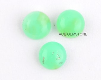 Crisoprasa 4 mm a 8 mm redondo liso calibrado piedras preciosas cabujón-venta por mayor piedras preciosas proveedor - 10 piezas