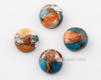 Mohave Copper Oyster Turquoise Round Shape 10x10mm Gemstone-Gemstone Cabochon Supplier-Copper Oyster Turquoise-Wholesale Gemstone-5 pcs