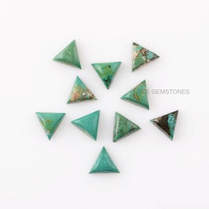 Natural Tibetan Turquoise 7x7 mm Triangle Shape Gemstone-Jewelry Making Gemstone-Gemstone Supplier-Calibrated Cabochons-Gemstone Lot-10 pcs