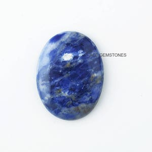 Sodalith-Cabochon, natürliche Sodalith Oval 30 x 40 lose mm Edelstein, Edelstein-Cabochon, Halbedelsteine - 1 Stück.