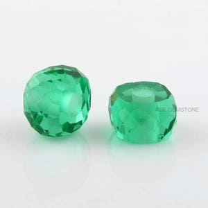 Green Fluorite Quartz 9x14mm Cushion Roundel Gemstone Beads-Green Fluorite Beads-Big Hole Gemstone Beads-Jewelry Making Beads-5 Pcs.