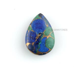 Azurite Gemstones, Azurite Copper Pear 14x20mm Gemstones, Gemstone Supplier, Wholesale Azurite Stone, Loose Azurite Cabochon