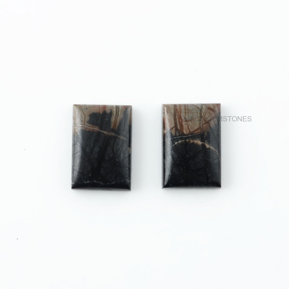 ピカソ ジャスパー 14 x 20 mm 長方形 宝石 - 調整済みカボション